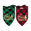 Christmas Dog Bandanas 2 Pack with Durable Fabric and Breathable Design