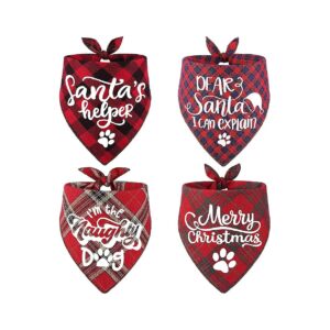 Christmas Dog Bandanas with Durable Material, Long-Lasting and Easy to Wash