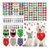 Christmas Dog Grooming Accessories Set with Bow Ties and Hairclips for Dogs Cats Pets