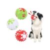 Christmas Dog Squeaky Toys with Snowflake Design for Small Medium Large Dogs