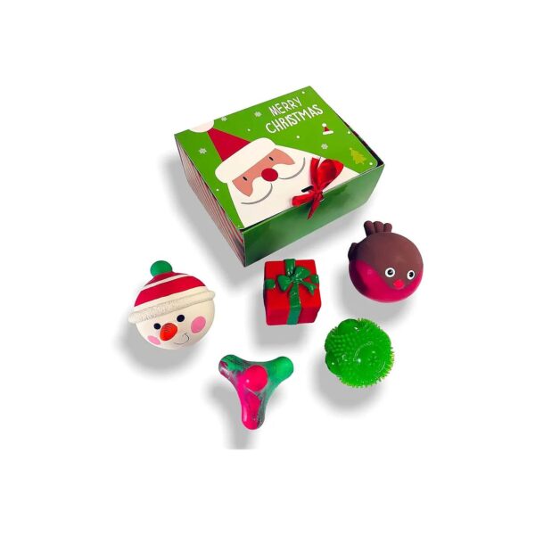 Christmas Dog Toy Gift Set Bundle Snowman Bird Ribbon Toys Latex Squeaky