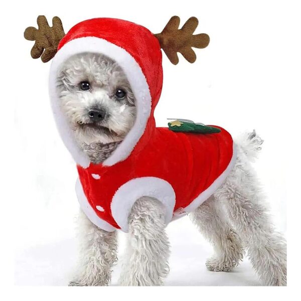 Christmas Party Outfit Coat for Small to Medium Breeds of Dogs and Cats