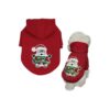 Christmas Patterned Dog Sweater with Hood for Small Dogs Winter Apparel Wear