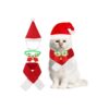 Christmas Pet Bow Tie Collar Santa Claus Hat Scarf Suit for Cats and Small Dogs