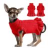 Christmas Pet Sweaters for Dachshund Yorkie Pitbull Pet Outfits Apparel Red