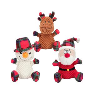 Christmas Plush Toys for Small and Medium Dogs with Durable Chewable and Squeaky Design