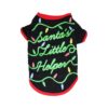 Christmas Puppy Dog Shirt X-Large Black Santa Little Helper Soft Cotton