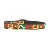 Christmas Red Solid Dog Collar 15 to 21 Inches Wide