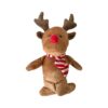 Christmas Reindeer Plush Dog Toy with Soft Fabric and Squeaker