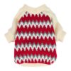 Christmas Sweater for Small Dogs and Cats, Soft Polyester Fabric, Red and White Color