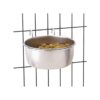 Chrome Nickel Stainless Steel Hanging Pet Bowl 16-Ounce Convenient Design