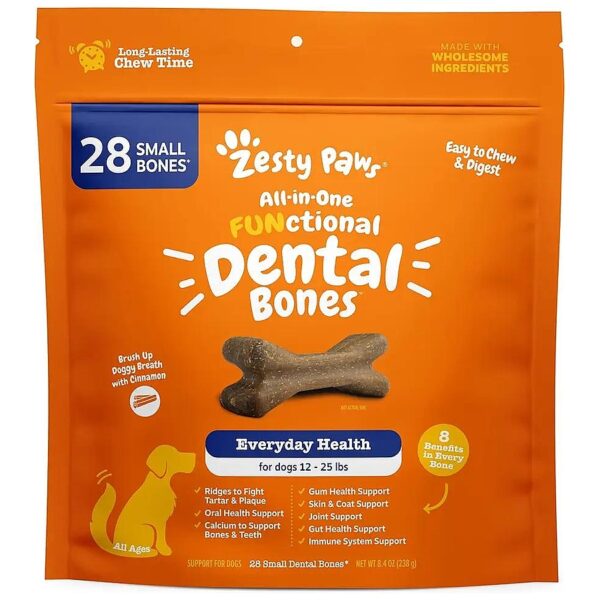 Cinnamon Flavor Dental Bones Support Gum, Teeth, and Bone Health in Small Dogs