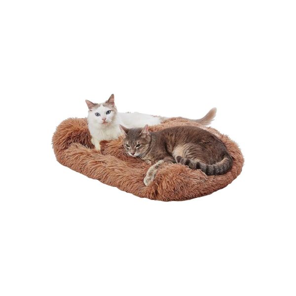 Cinnamon Fluffy Dome Bed for Pets with Long Fur and Cotton Filling