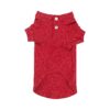 Classic 16 Medium Tomato Red Cotton Polo Shirt for Dogs Suitable for 20-40 Pound Breeds