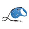 Classic Blue Medium Leather Leash for Small to Medium Dogs Up to 25kg