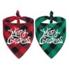 Classic Buffalo Plaid Christmas Dog Bandanas for Small Medium Large Pooches and Cats