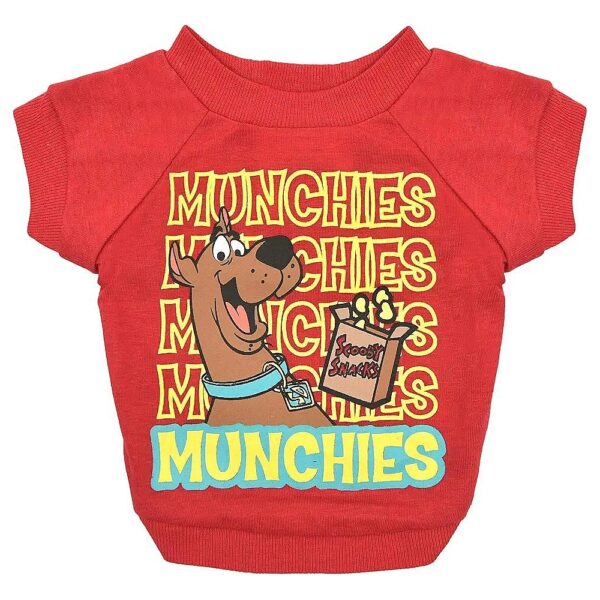 Classic Cartoon Style Dog T-Shirt with Scooby Doo Munchies Design for Large Dogs