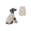 Classic Cream Knitted Dog Sweater Winter Coat for Small Breeds Comfort and Elegance