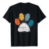 Classic Dog T-Shirt featuring Paw Print and Love for Dogs Design