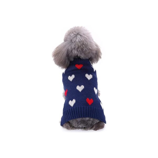 Classic Knit Winter Pet Coat for Small Dogs with Windproof and Warm Combinations