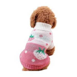 Classic Knitwear Dog Sweater with Cute Pattern for Small Canines