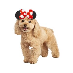 Classic Minnie Mouse Pet Costume Accessory for Small to Medium Breeds