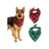 Classic Plaid Dog Bandanas 2 Pack for Small Medium Large Dogs Cats Pets