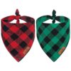 Classic Plaid Patterned Pet Bandanas for Holiday Gift Ideas