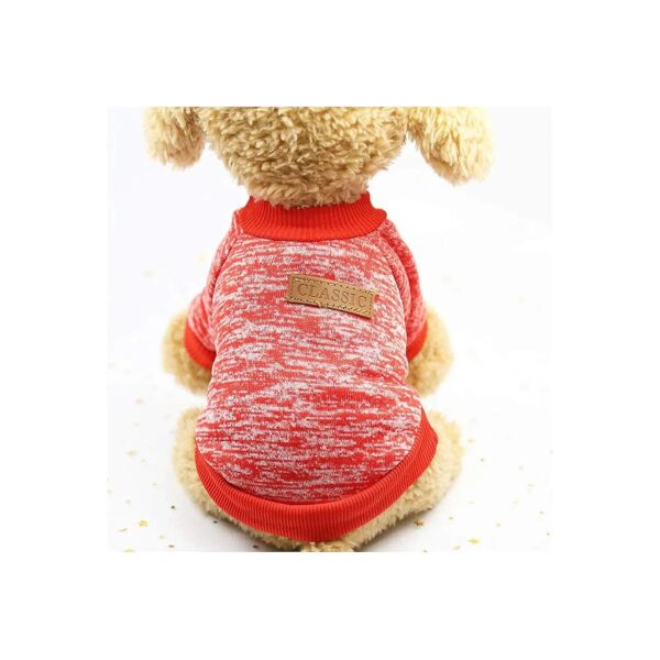 Classic Red Sweaters for Small Dogs Soft Cozy Warm Winter Wear