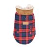 Classic Scottish Red Plaid Dog Fleece Coat for Medium Size Dogs Perfect for Christmas