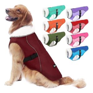 Classic Solid Color Dog Winter Jacket for Small Breed Dogs with Warm and Windproof Design