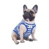 Classic Striped Sleeveless Dog Shirts for Medium Dogs Comfort Frenchie Pugs Terriers