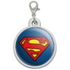 Classic Superman S Shield Logo Pet ID Tag with Chrome Plated Metal Construction