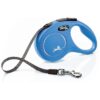 Classic Tape Sizing Automatic Reel Leash with Short-Stroke Braking for Small Pooches Blue