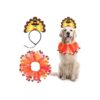 Classic Thanksgiving Turkey Costume for Dogs with Adjustable Headband and Collar