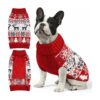 Classic Turtleneck Christmas Dog Sweaters for Small Medium Large Dogs in 7 Sizes