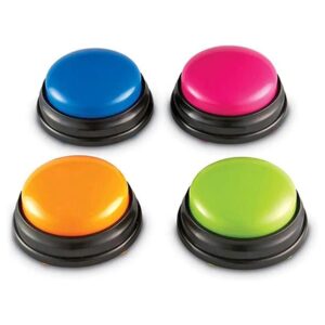 Classroom Buzzers for Dogs with 4pcs Recordable Voice Recording Buttons