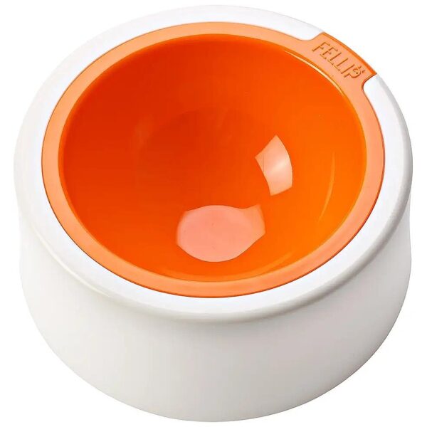 Clean Citrus/Bone Acrylic Dog Bowl for Small and Medium Breeds, 18cm, Dishwasher Safe