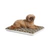 Clean Pet Bed with Brown & White Geometric Pattern Fits Metal Dog Crates 24-Inch