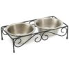 Cleaning Pet Feeder with Removable Stainless Steel Bowls and 5-Cup Capacity