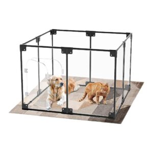 Clear Dog Kennel Cage Playpen for Small Dogs Puppy Indoor Use Black Color