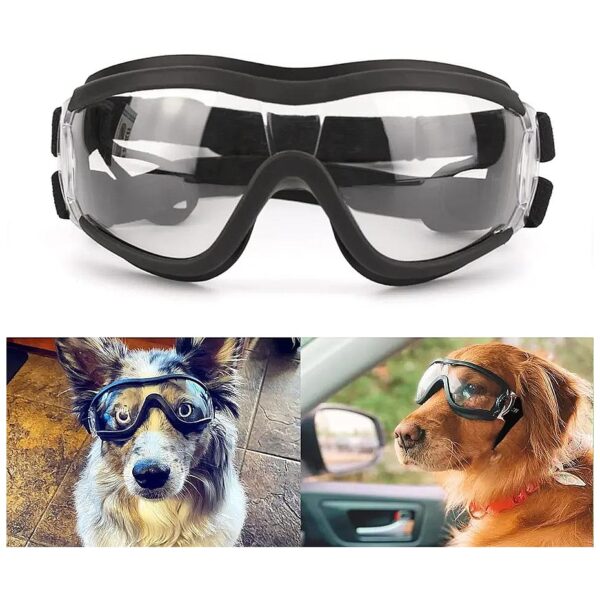 Clear Sunglasses for Medium to Large Breed Dogs with Windproof and Anti-Glare Properties