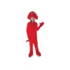 Clifford The Big Red Dog Plush Jumpsuit with Hood and Attached Feet for Children