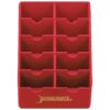 Clipper Blade Storage Tray Holds 10 Red Blades for Efficient Organization