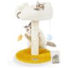 Cloud-Shaped Cat Scratching Post with Dangling Toys and Soft Perch for Indoor Cats