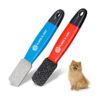 Coarse Fine Metal Stone Diamond Edged Stripper for Pets with Plastic Grip Grooming