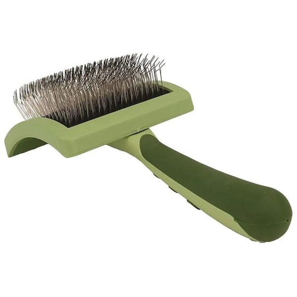 Coastally Curved Brush for Long Hair with Coated Pins and Non Slip Handle