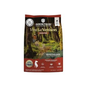 Coat and Skin Care Venison Dry Dog Food with Omega-Rich Ingredients