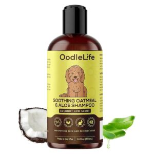 Coconut Scented Dog Shampoo and Conditioner for Soft Coats Oatmeal and Aloe Vera