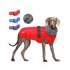 Cold Weather Dog Coat with Buckle Closure and Polar Fleece Lining for Small to Large Dogs